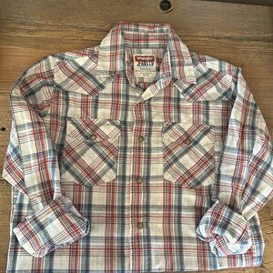 Vintage Wrangler Jeans Co. Plaid Snap Button Long Sleeve